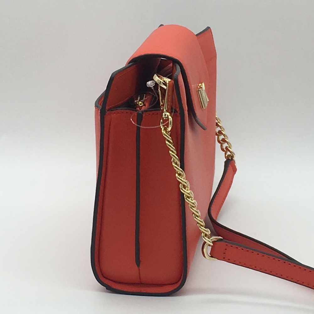 MICHAEL KORS MOTT LG CLUTCH XBODY MANDARIN - Picture 4 of 8